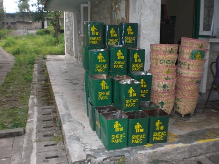 Dust bins and bamboo baskets for Institute of Forestry Pokhara
