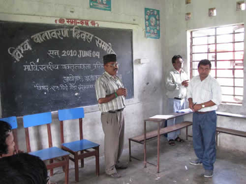 Rhino conservation event in Chitwan organized by local teachers