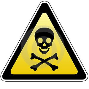 Poison symbol for post about poisoning rhino horns to stop killing for Chinese medicine